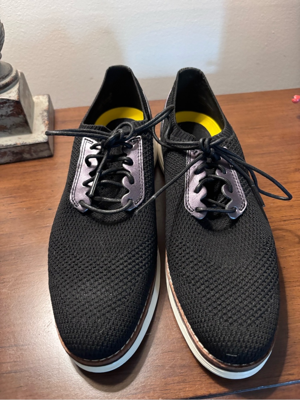 NWT Women’s Black Knit Lace-Up Sneakers - Cole Haan lightweight Size 9